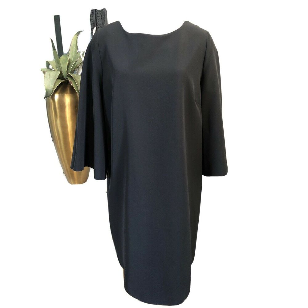 robert kitchen 3/4 Bell Sleeve Knee Shift Dress 12